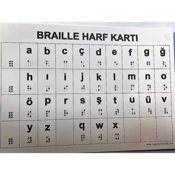 Брайль ÖĞRETİM KARTLARI MİNİ SETİ -1