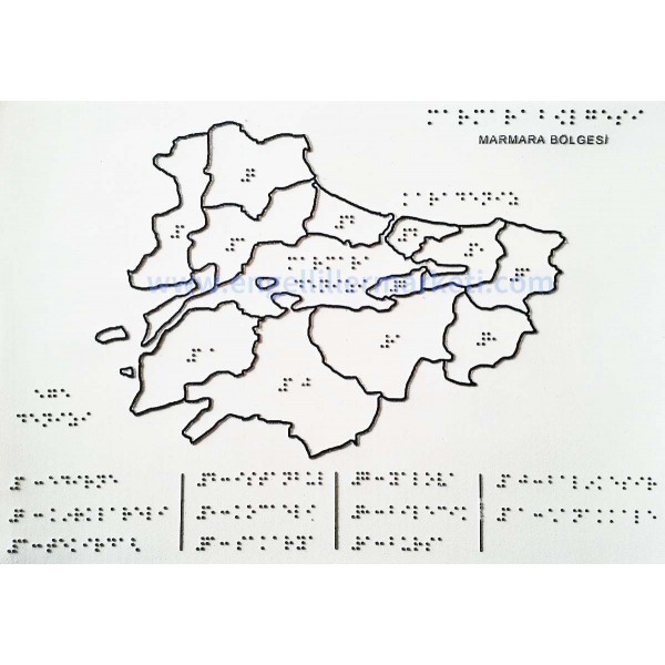 рельефный Marmara Bölgesi картаsı
