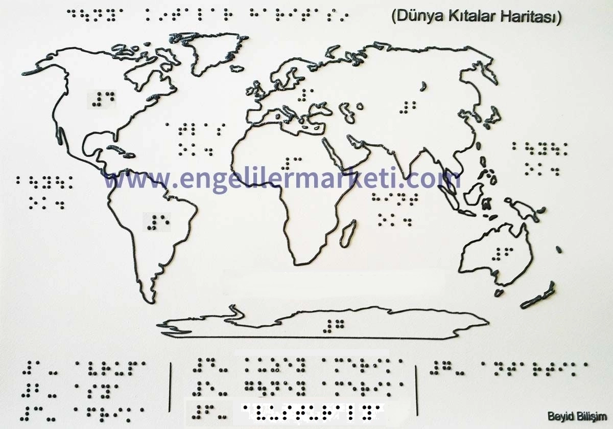 рельефный Dünya Kıtalar картаsı