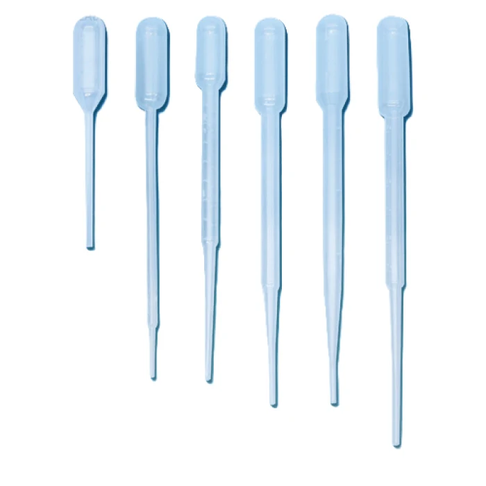 Одноразовые пипетки Wisd® PE (0.1–3 мл) – стерильные и нестерильные, с градуировкой