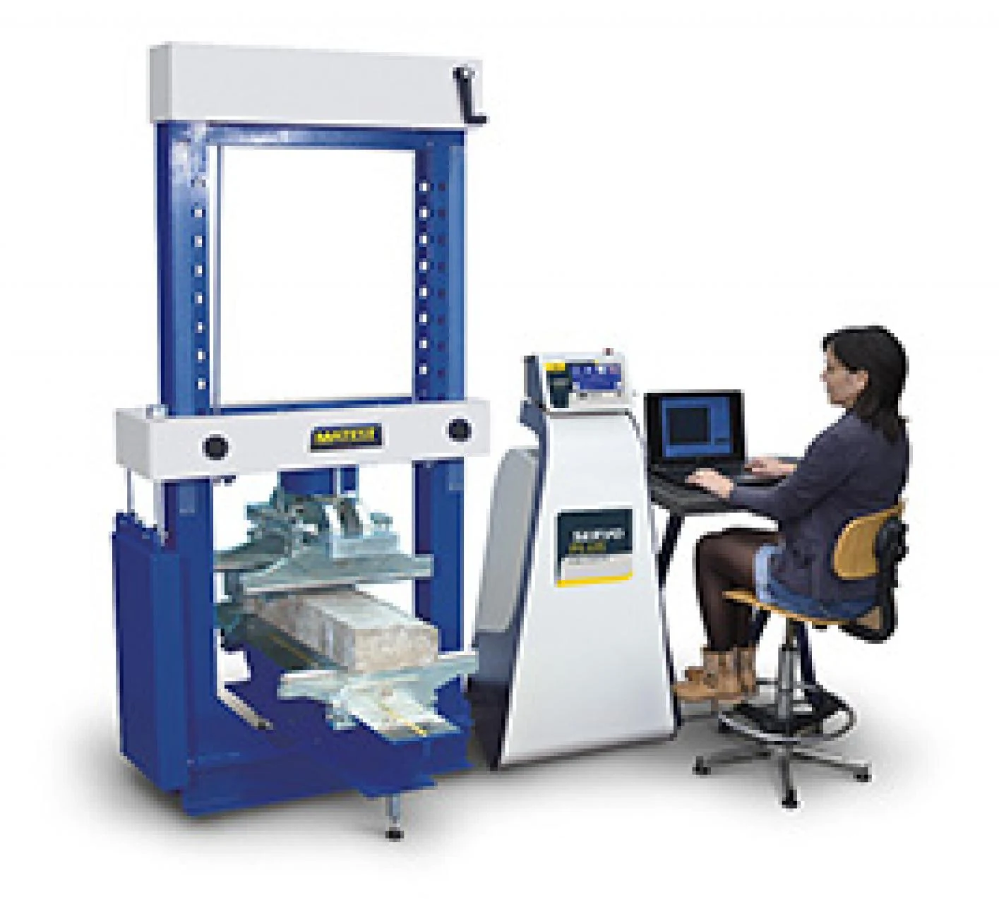 Машина для испытания бетона на изгиб и поперечные нагрузки 150 кН, автоматическая, Autotec